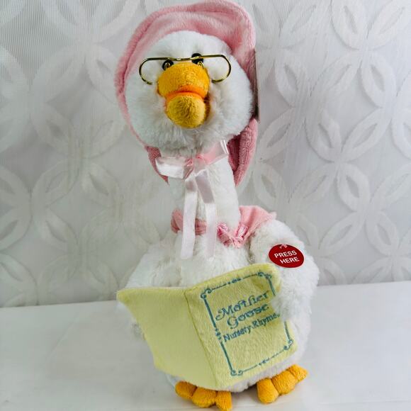 Cuddle Barn Mother Goose Read-Along (Pink) | Animated Bird 14" Plush NWT - Picture 4 of 6